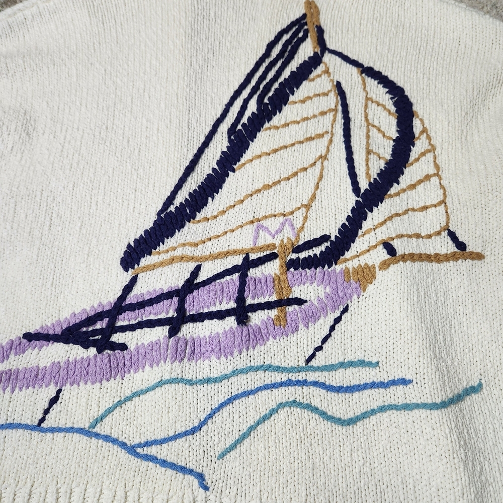 Anthropologie Maeve Maggie Sailboat Cardigan Sweater Lilac Women Size XS Small - Picture 10 of 13